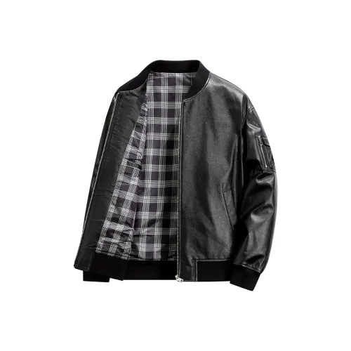 27DESHENGHUO Кожаная куртка мужская