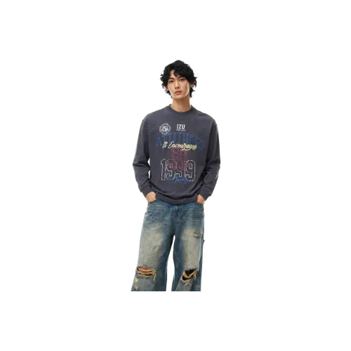 Izzue I.t 2025 Осенне-зимний Круглый Воротник Свитшот Унисекс