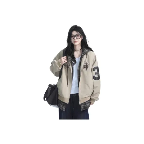 GUOZHEN Хаки Женские пуховики