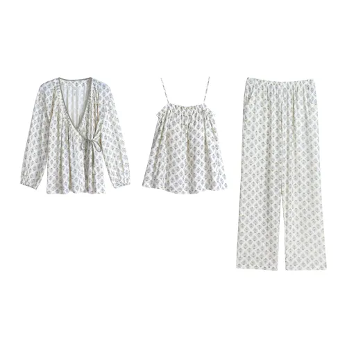 XUANZHITING Весенний Осенний Комплект Пижам Женская Трехкомпонентный Набор