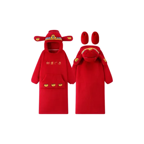 JINXU Красный Мужской Пижамный Комплект