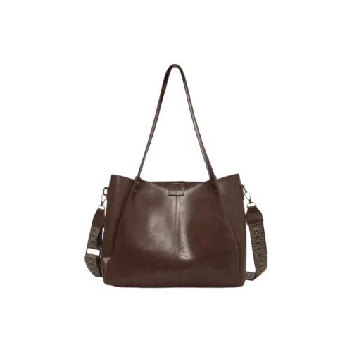 Younger Song Сумка через плечо из коровьей кожи стандартная женская кофейного цвета