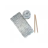 Черный градиент, синий, радужный, конфетный, шарф [материал: пачка, стиль: вязаный]