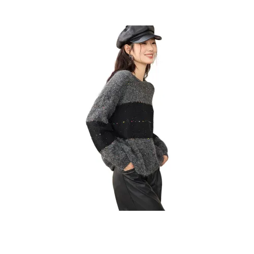 Mo Han Yi Mei Серый Черный Женские Свитера