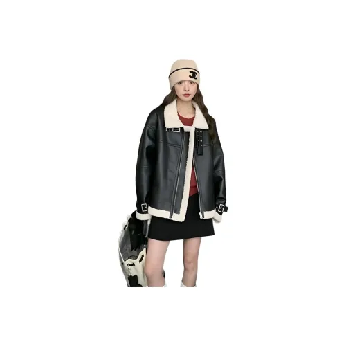 GUOZHEN Черные Женские Куртки