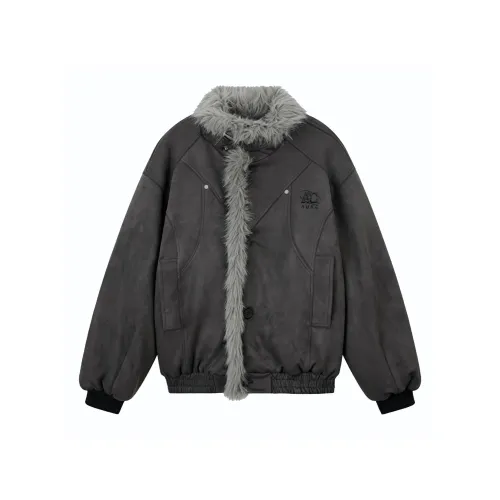 AUKC Серый Кофейный Унисекс Пуховики