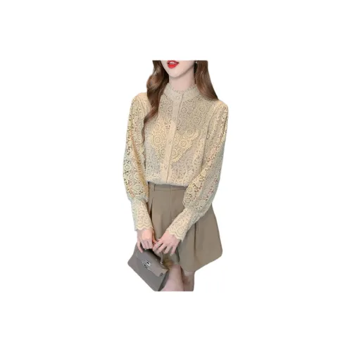 LANGQING Хаки Бесплатная доставка с бренд наклейкой Женские рубашки