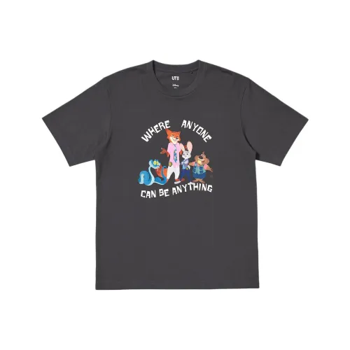 UNIQLO x FENGKUANGDONGWUCHENG LIANMINGKUAN Zootopia Коллаборация FW25 T-рубашка Мужская