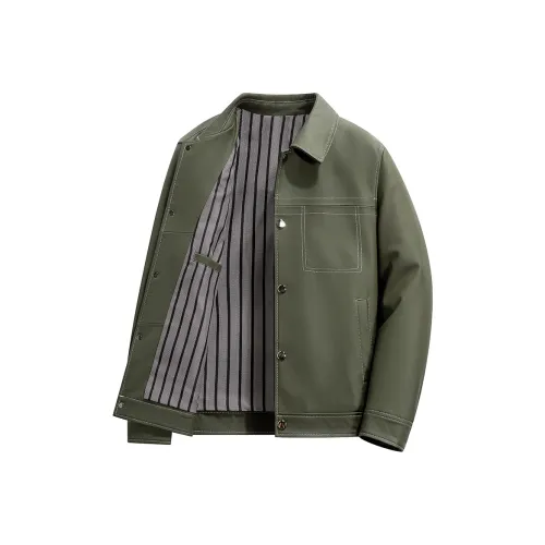 27DESHENGHUO Кожаная куртка мужская