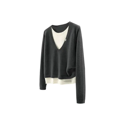 Cypress House Серый Женский Трикотаж