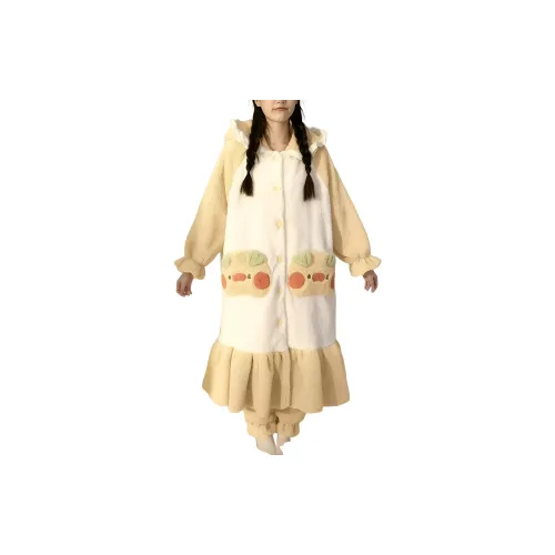 AHRTB Желтый Женские Пижамные Комплекты