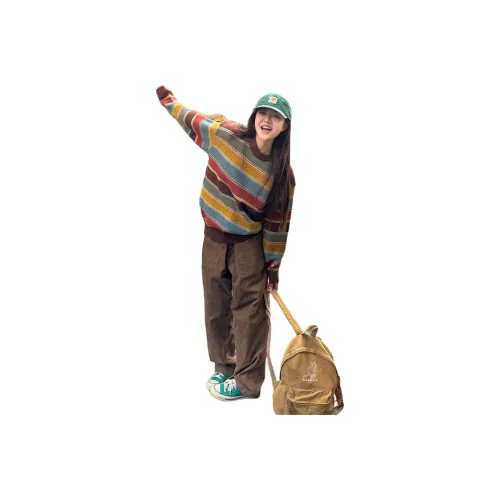 GUOZHEN Полосатый топ женский трикотаж