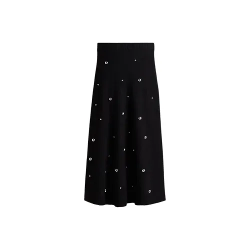 H M Черные Женские Вязаные Длинные Юбки