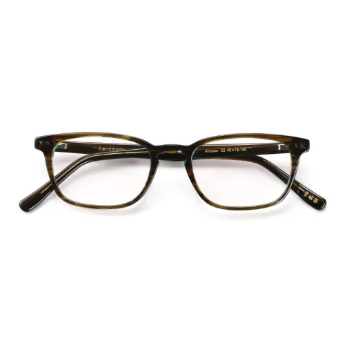 QINGZHIZUO Япония Ацетатная пластина Квадратные Оправы для очков Унисекс Полосы Коричневый