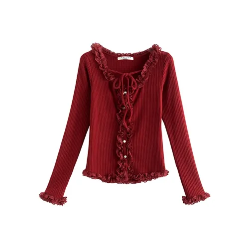 Tonlion Темно-красный Женский Трикотаж