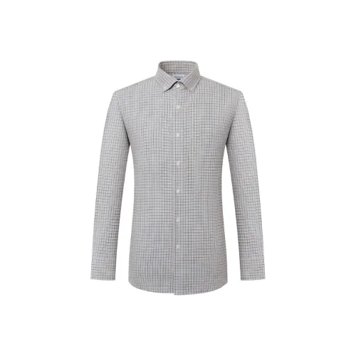 Camicissima Желтая Клетка Пуговица Воротник Рубашка Мужская