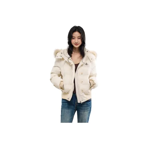 INSLIISA Экрю Женские пуховики