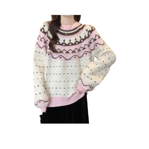 GUOZHEN Розовый Женский Трикотаж