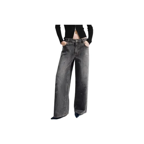 URBAN REVIVO Черные Женские Джинсы