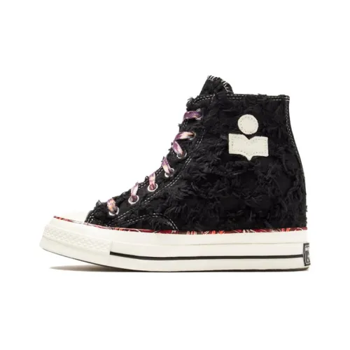ISABEL MARANT x Converse Chuck 70 Slip-Resistant Abrasion-Resistant High Top Skateboard Shoes Unisex Black ISABEL MARANT x Converse Chuck 70 Противоскользящие устойчивые к истиранию высокие кроссовки для скейтбординга унисекс черные