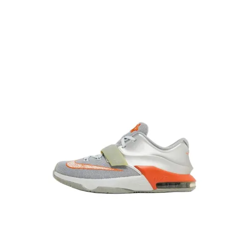Nike KD 7 Low Топ Детские Баскетбольные Кроссовки Серебряный Унисекс