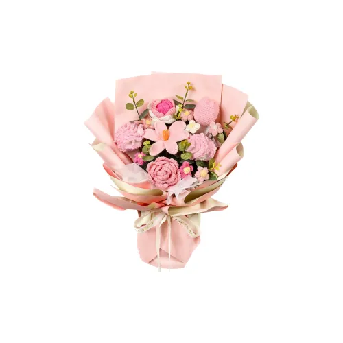 Pampered Journal Розовый Тюльпан Ассорти Трикотажная ткань Букет Crochet Пряжа Цветочный Medley DIY Игрушки