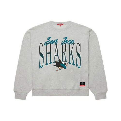 MITCHELL NESS Серый Hockey Night Пуловер Свитшот Женские