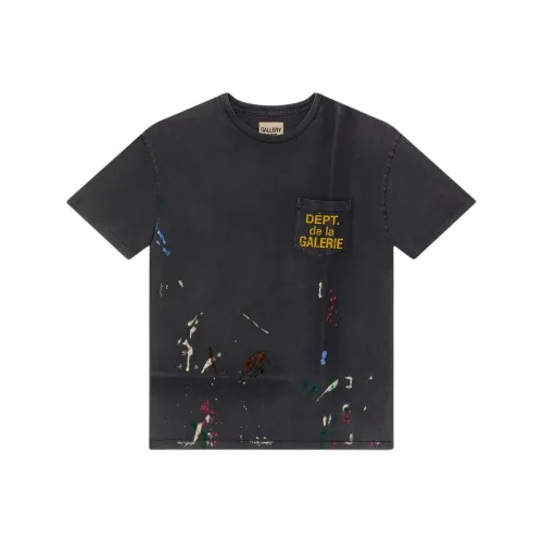 Gallery Dept. FW25 Vintage French Logo Разрисованная футболка T-Shirt Унисекс