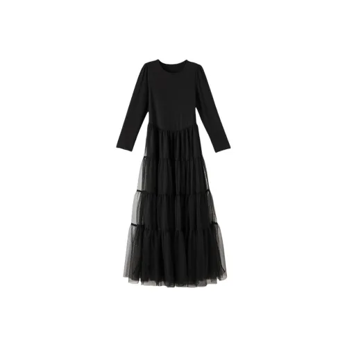 Late White Длинное платье с длинными рукавами женское