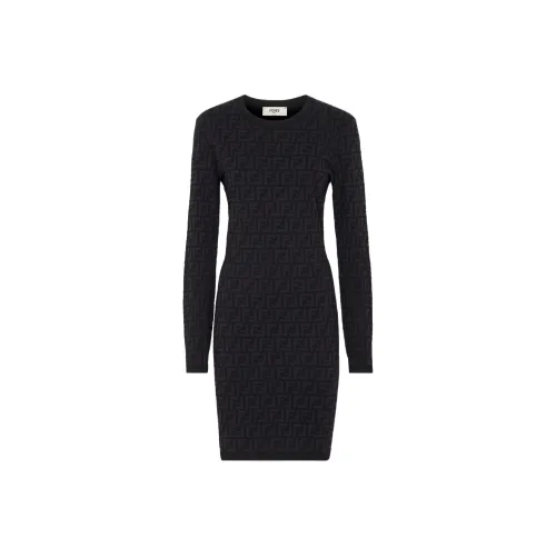 FENDI Длинное платье с длинными рукавами женское