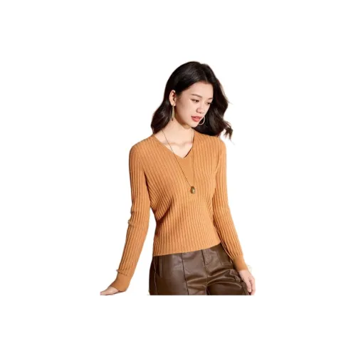 MEILANNI Золотой Верблюжий цвет Женские Трикотаж