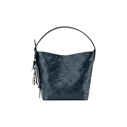 LOUIS VUITTON All In BB Коровья кожа Плечевая сумка Маленькая Женская Серо-синяя