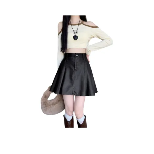 GOSO Кожаные короткие юбки женские