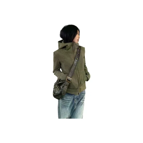 GUOZHEN Зеленый Женский Куртки