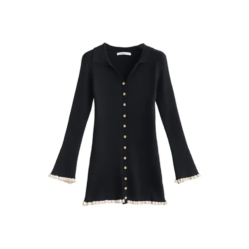 Tonlion Длинное платье с длинными рукавами женское