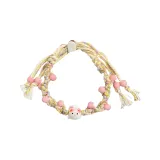 Браслет-шнурок [Lazy Кошка] Розовый + Случайное Ожерелье