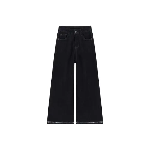 YOUXIANG Винтаж Темно-синие Женские Джинсы