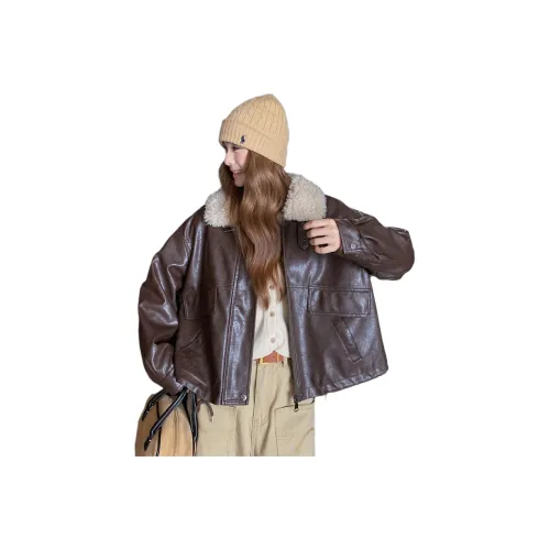 MEXICAN Винтажный кофе Женские кожаные куртки