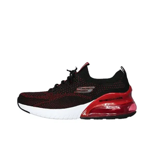 Skechers Skech Air Слоистые облака Амортизация Беговые кроссовки Мужской Черный Красный