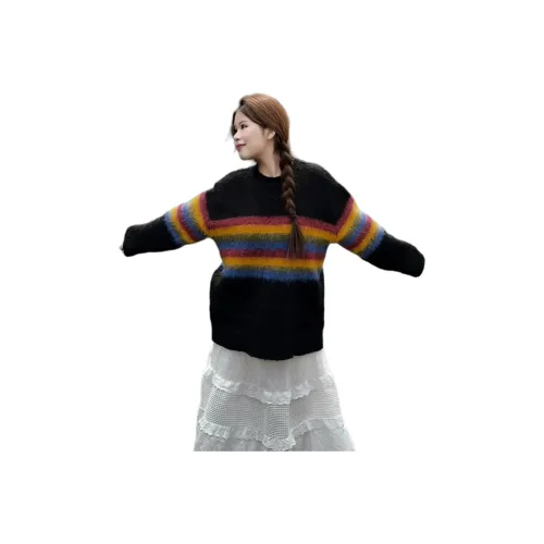 GUOZHEN Черный Женский Трикотаж