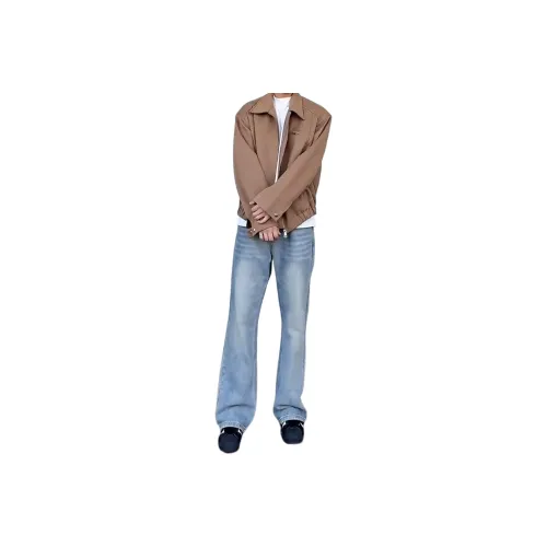 GMTK Светло-синие джинсы с эластичным поясом для мужчин