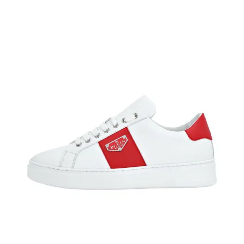 PHILIPP PLEIN Низкие кроссовки для скейтбординга унисекс белые и красные