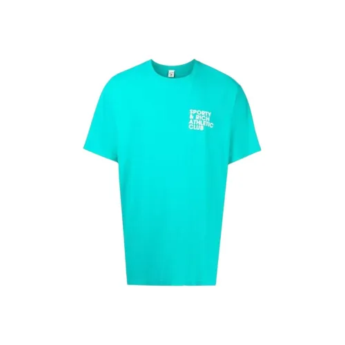 SPORTY RICH Синий Унисекс T-рубашки