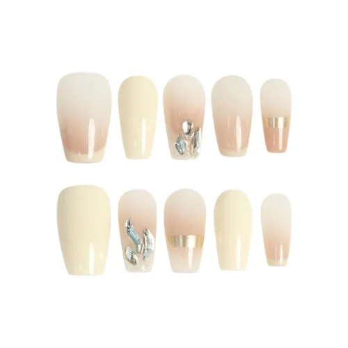 Goodbye Day Сырная пена Handcrafted False Nail Короткий LADDER 17 мм