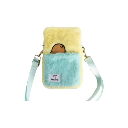 Дружба Плюшевый Чехол для телефона Сумка через плечо Сумка на плечо Женская Желтая и Зеленая