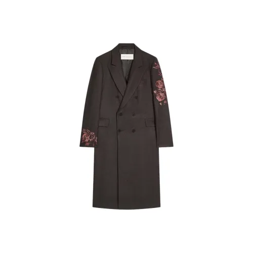 DRIES VAN NOTEN Темно-коричневое мужское пальто