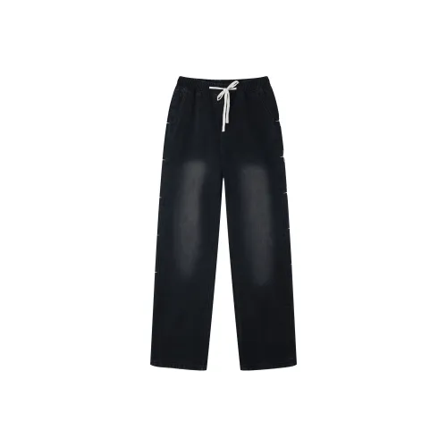 DILANGNIU Черные Унисекс Джинсы