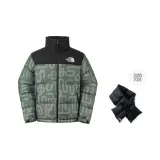 Зеленый (в комплекте с черным шарфом из гусиного пуха)