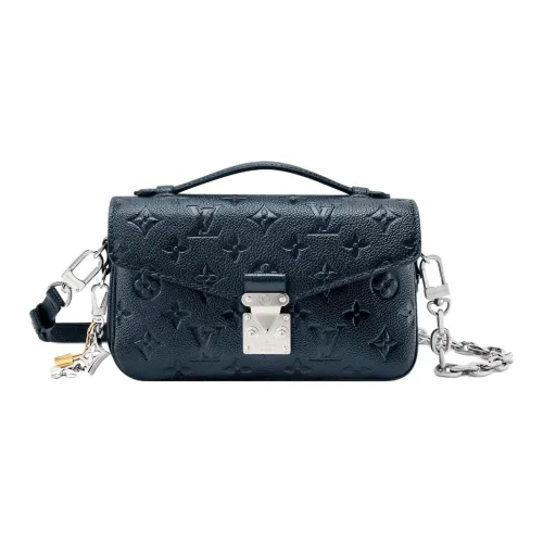 LOUIS VUITTON POCHETTE MÉTIS EAST WEST Корова Кожа Одно Плечо Сумка Унисекс Синий