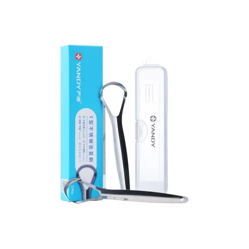 YANDI Tongue Scraper Нержавеющая сталь 2 штуки Набор для освежения дыхания и очистки языка Scraper Cleaner